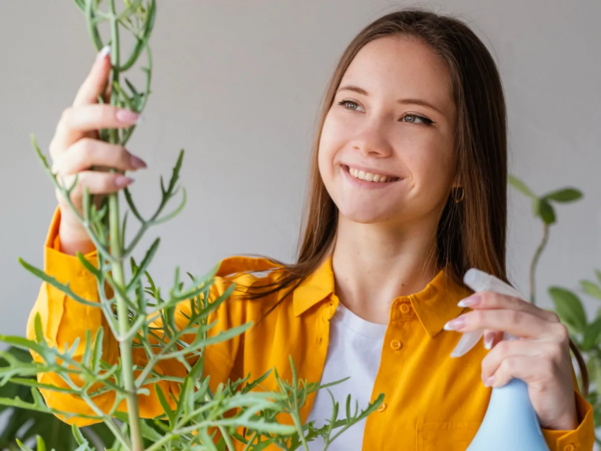 Femeie cu plantă de rozmarin - Foto: Freepik (Imagine cu rol ilustrativ)