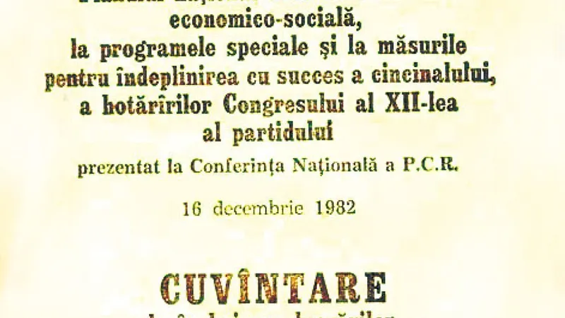 Cuvântarea lui Ceaușescu pe care actualul
guvernator dădea asigurări că o cunoaște și din care citează