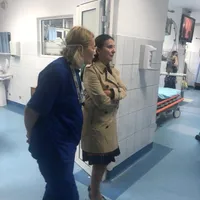Sorina Pintea, în vizită la Spitalul Județean Cluj. Sursa: Facebook