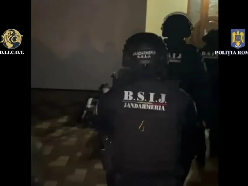 Fraude imobiliare de peste 13.000.000 €. Sunt descinderi mamut în București și 13 județe - Captură video Poliția - DIICOT