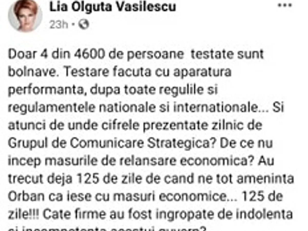 Sursa: Facebook Lia Olguța Vasilescu