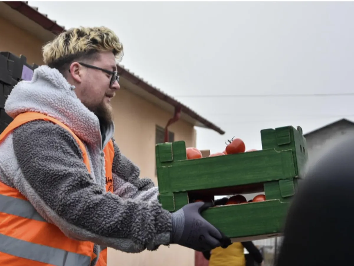 Alimente colectate pentru a fi distribuite persoanelor vulnerabile. Foto: Banca pentru Alimente