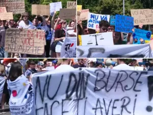 Protest major al elevilor și studenților, în Capitală: „Nu suntem cheltuieli, suntem investiii” - Foto: Digi24.ro