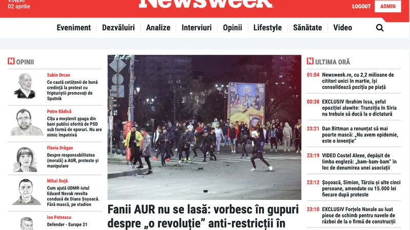 Newsweek.ro, cu 2,2 milioane de cititori unici în martie, își consolidează poziția pe piață/FOTO: newsweek.ro