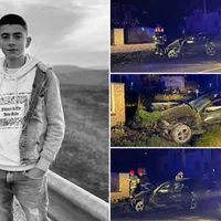 Un șofer începător a rupt un stâlp cu un BMW. Prietenul din dreapta, fără centură, a murit. / Foto: dobrogea.tv