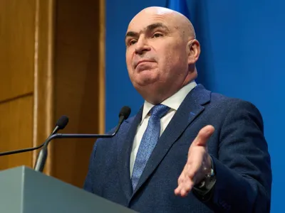 Prim-ministrul Ilie Bolojan, în conferinţă de presă - Foto: Profimedia Images