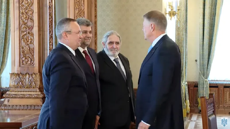 Liderii PSD și PNL, la consultări cu președintele Klaus Iohannis Foto: captură Administrația Prezidențială