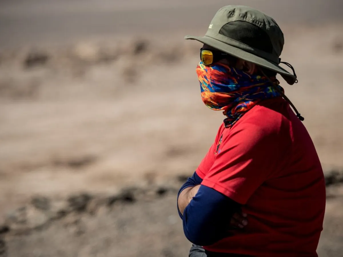 8 martie 2017. Miner de la Mina Escondida, din Chile, deţinută de BHP Biliton, aflat în grevă - Foto: Profimedia Images
