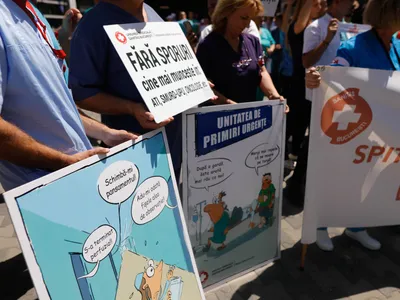 Proiectul Legii Salarizării a scos cadrele medicale în stradă Foto: INQUAM Photos