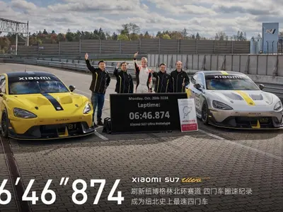 O mașină electrică chinezească de familie, mai rapidă pe Nürburgring ca Lamborghini Huracan - Foto: Xiaomi