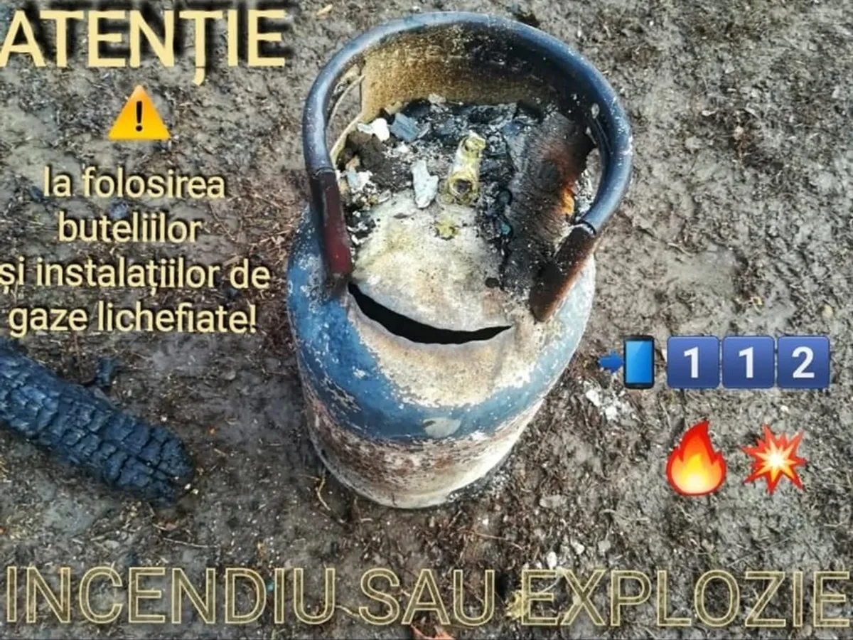 A vrut să verifice butelia cu un chibrit și a provocat un incendiu. Un bărbat de 92 de ani a suferit arsuri