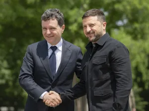 Nicuşor Dan şi Volodimir Zelenski, întâlnire în timpul Summitului de la Odesa - Foto: Profimedia Images