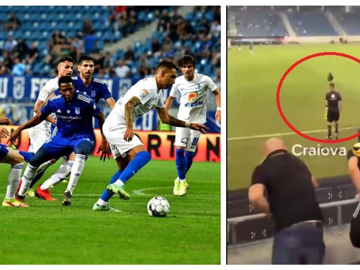 FOTO Suporterii au aruncat cu un pantof în arbitru la  meciul  FC U Craiova 1948 – Farul Constanța / pșrosport