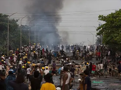 Cea mai sângeroasă zi în Myanmar/Foto aa.com.tr