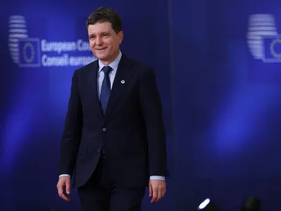 Preşedintele României, Nicuşor Dan, la sosirea la Summitul Extraordinar al Consiliului European - Foto: Profimedia Images