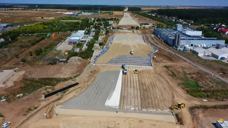 Lucrări pe Autostrada A0 - Foto: Facebook/ Asociația Pro-Infrastructură
