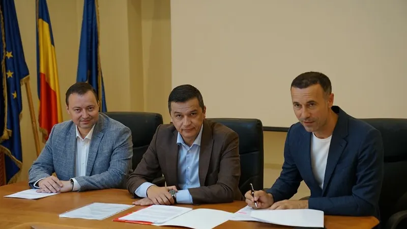 Sorin Grindeanu, la semnarea protocoalelor de colaborare cu reprezentanții Consiliului Județean Prahova. / Foto: Sorin Grindeanu, Facebook