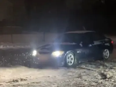 Drifturi pe zăpadă - Foto: Captură video Brigada de Poliție Rutieră