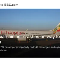 Avionul se afla în drum spre Kenya/FOTO: bbc.com
