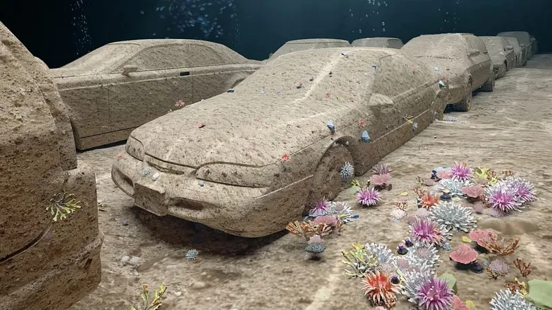 Maşini de ciment instalate pe fundul mării de The Reef Line Concrete - Foto: Profimedia Images