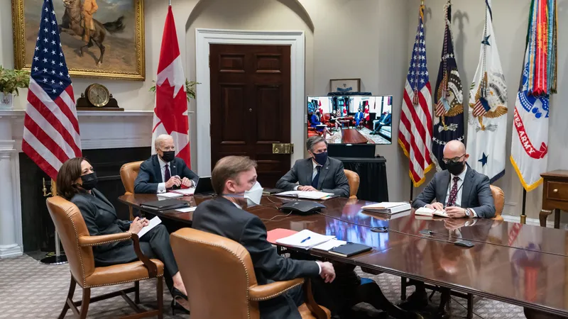 Imagine de la vizita oficială a premierului canadian Justin Trudeau în SUA/FOTO: Facebook/President Joe Biden
