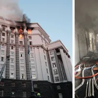 Rusia atacă cu rachete sediul guvernului din Kiev - Foto: Facebook/X - Colaj foto