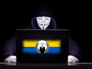 Hackerii Anonymous trag un "foc de avertisment" asupra companiilor care refuză să plece din Rusia/FOTO: Twitter/Anonymous