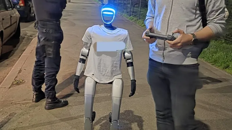 Cum a ajuns un robot la mitingul ”EuRo Manifest” din Piața Victoriei? Ce făcea acolo de fapt? - Foto: Jandarmeria