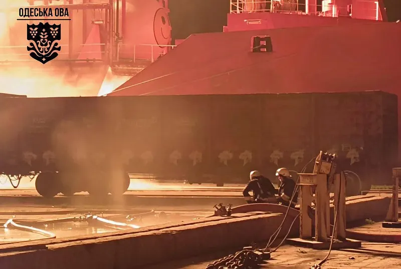 Rusia a atacat portul Izmail din Odesa, avariind mai multe nave civile - Foto: Profimedia Images