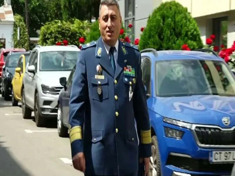 Generalul de brigadă Nicolae Crețu este suspectat de fals. Este comandantul celei mai mari baze NATO Foto: captură PROTV