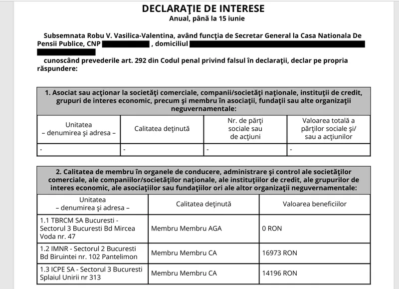 Declarație de avere - Foto: ANI