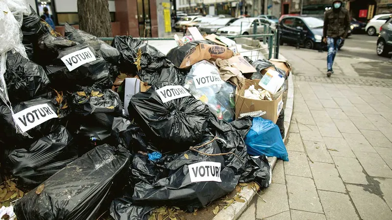 SACI Gunoaie din București lăsate
pe domeniul public - Foto: INQUAM PHOTOS/ Octav Ganea