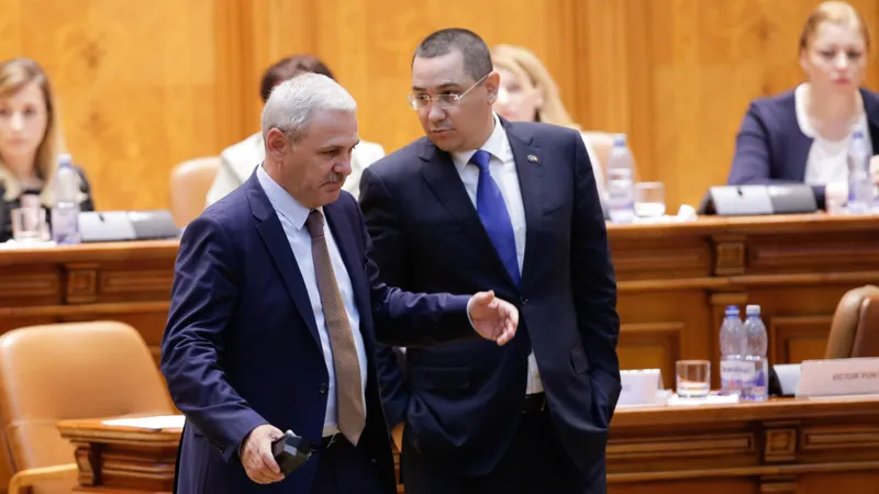 Liviu Dragnea și Victor Ponta. FOTO: Inquam Photos - George Călin