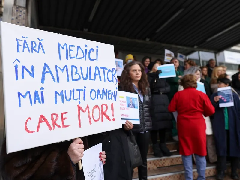 Medicii protestează FOTO: Inquam Photos / Sabin Cirstoveanu