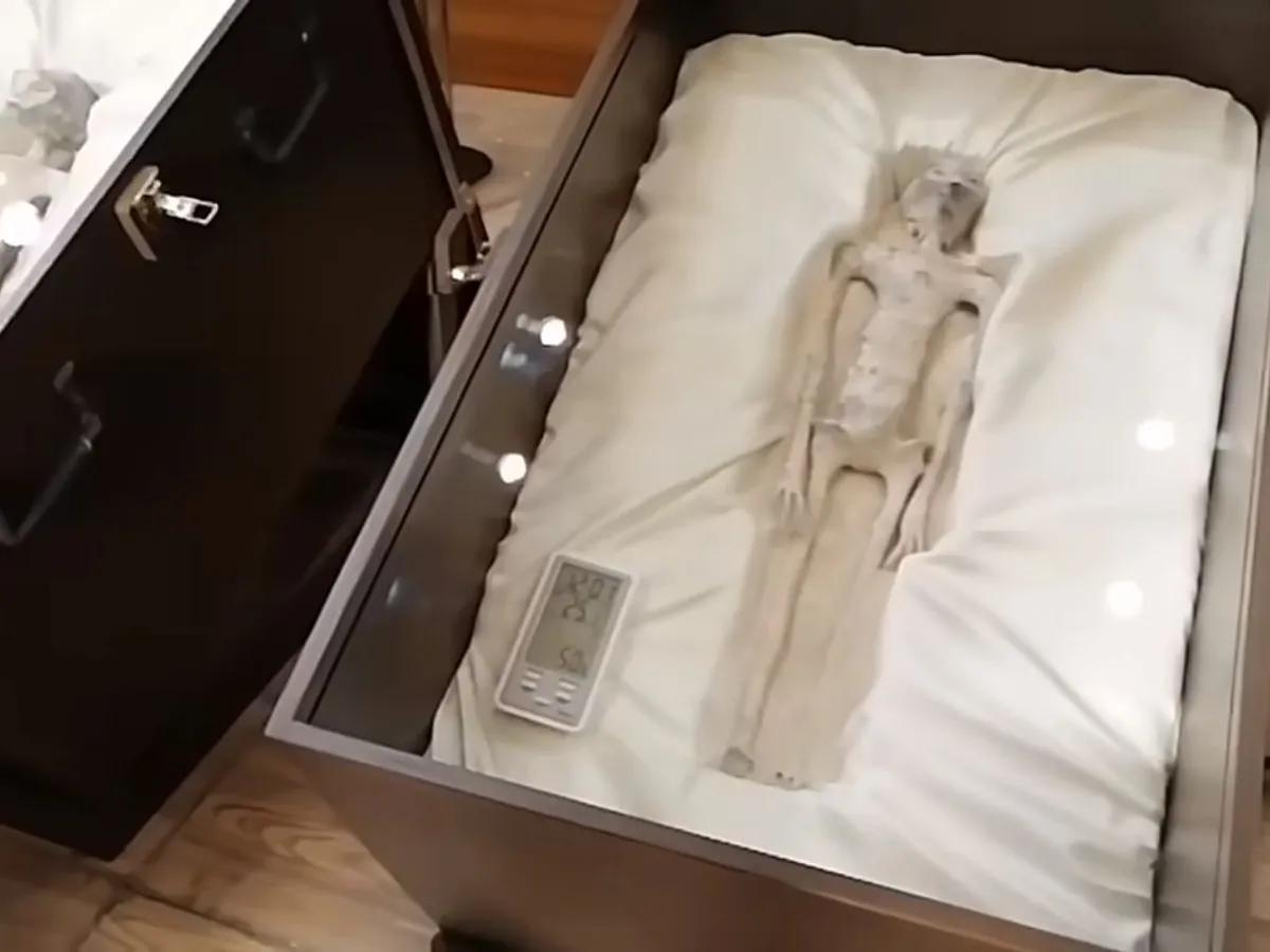 Extratereştri cu mâini cu trei degete - Foto: Captură video Facebook/Jaime Maussan