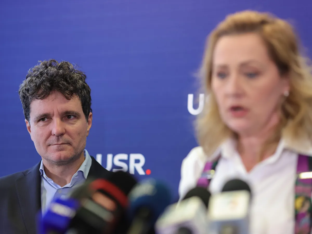 Nicuşor Dan şi Elena Lasconi, conferinţă de presă la sediul USR Bucureşti - Foto: INQUAM PHOTOS/Sabin Cirstoveanu