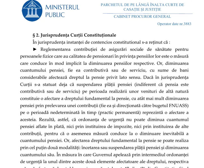 Procrorul general despre CASS la pensie - Foto: Arhiva