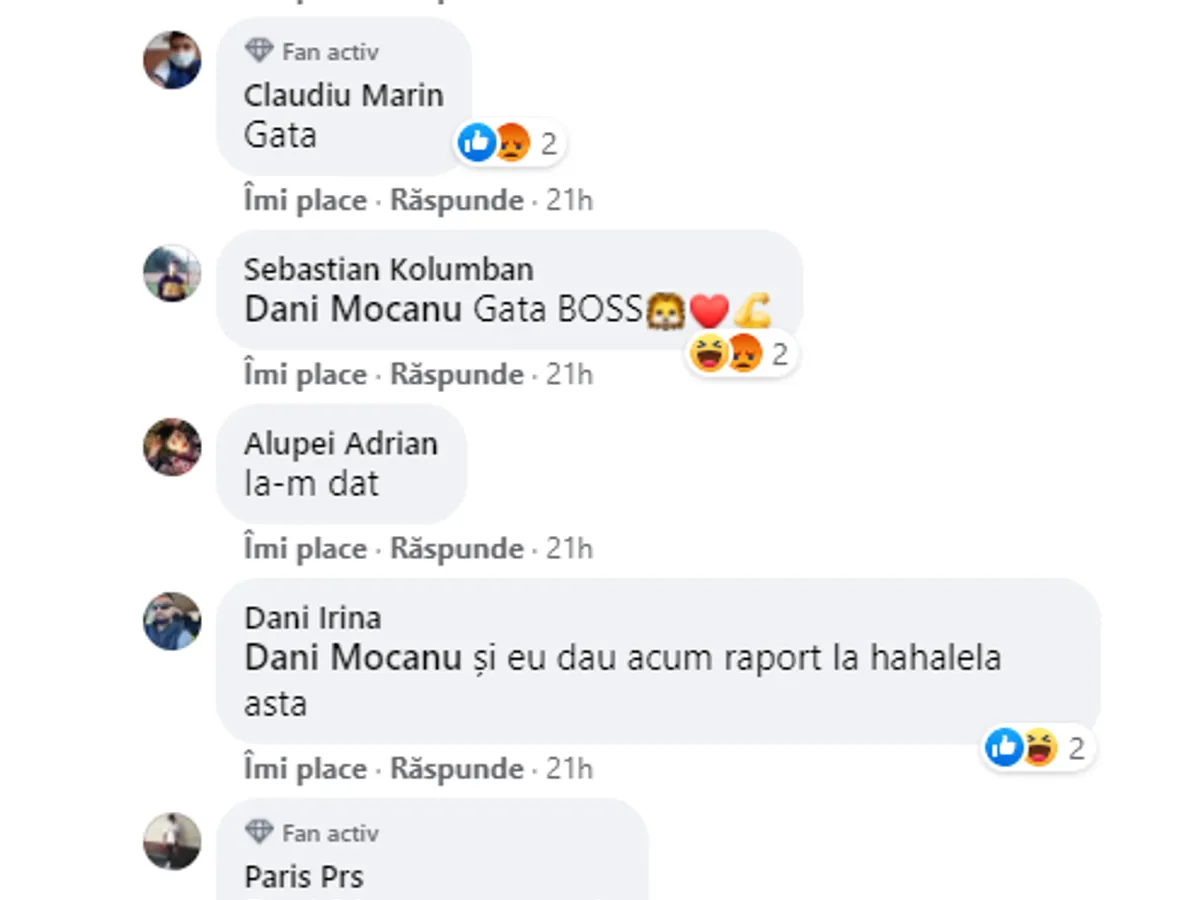 Mesajele fanilor lui Dani Mocanu către o cântăreață