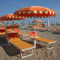 Plajă la Marea Adriatică în zona Rimini, pe timp de pandemie