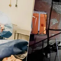 O maternitate din Herson a fost bombardată de ruși exact când medicii erau într-o operație - FOTO: Twitter/CrimeaUA1