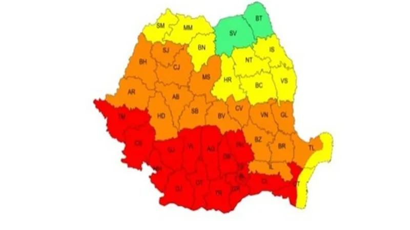 Cod roșu de caniculă! Meteorologii anunță cea mai fierbinte zi de până acum, +43°C. Ce urmează - Foto: ANM