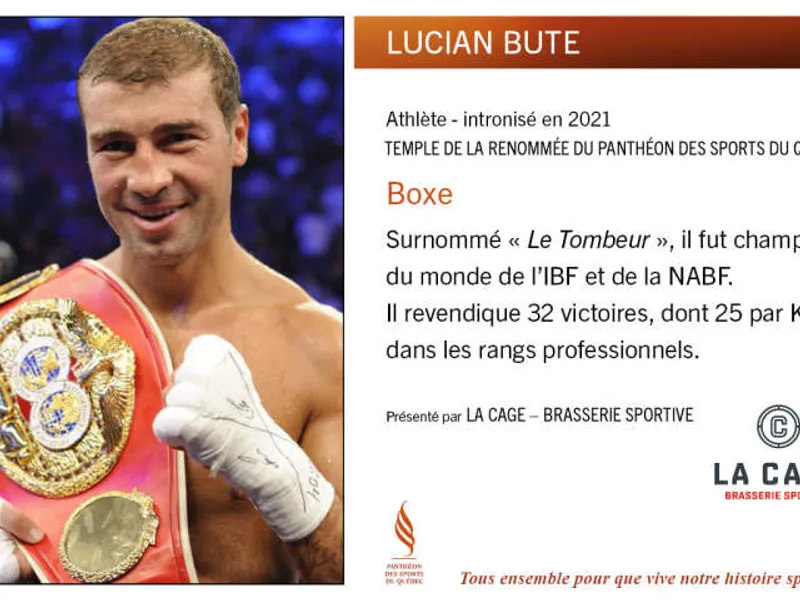 Lucian Bute, dat ca exemplu în Canada. FOTO: Facebook