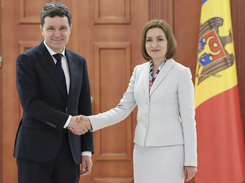 Preşedintele Nicuşor Dan, în vizită la Chişinău, împreună cu preşedintele Maia Sandu - Foto: INQUAM PHOTOS