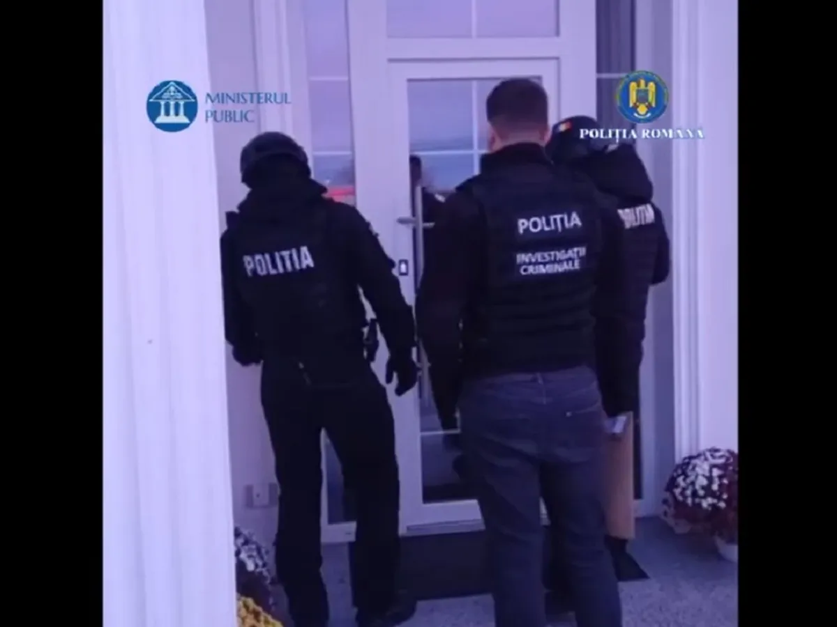 Percheziții la Suceava - Foto: captură Poliția Română- Ministerul Public