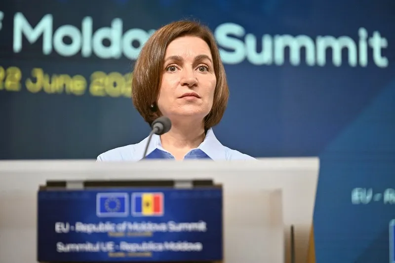Preşedintele Republicii Moldova, Maia Sandu, la Summitul UE - Republica Moldova - Foto: Profimedia Images