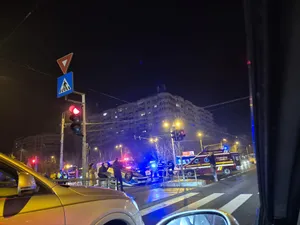 Polițistă, rănită într-un accident în București. Un șofer nu a văzut girofarul și nu a auzit sirena - Foto: Facebook/Info Trafic Bucuresti si Ilfov