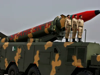 O rachetă Shaheen-IA de fabricație pakistaneză, capabilă să transporte focoase nucleare- Foto: Profimedia  Images