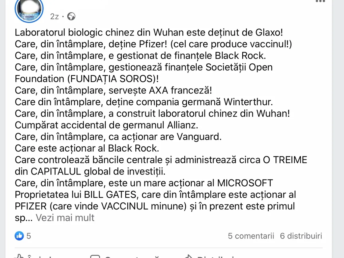 Mesajul fals care circulă pe rețele sociale