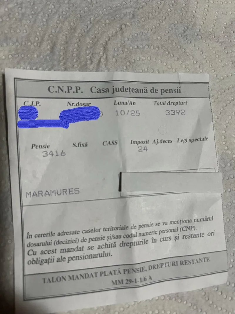 Talon de Pensie - Foto: Casa de Pensii