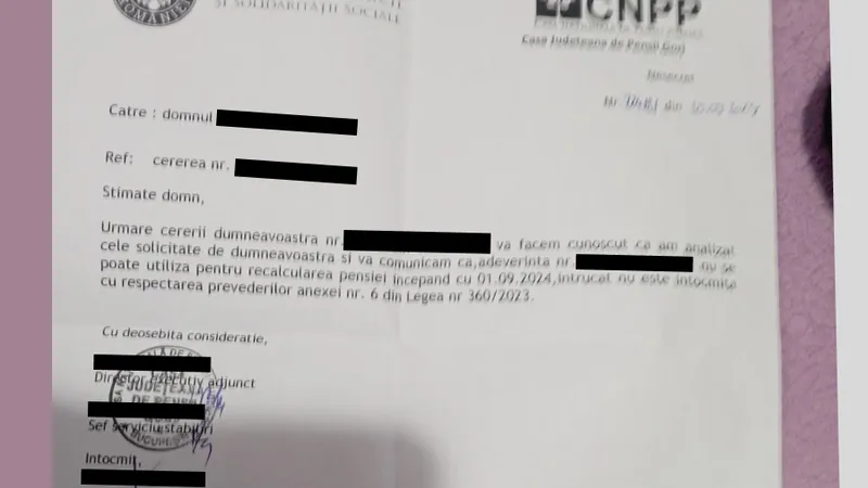 Casa de Pensii refuză pe bandă rulantă adeverințele pentru o pensie mai mare la „Mica Recalculare - Foto: Arhiva